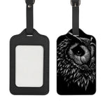 Black And White Owl Print Luggage Tag