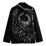 Black And White Owl Print Men's Blazer