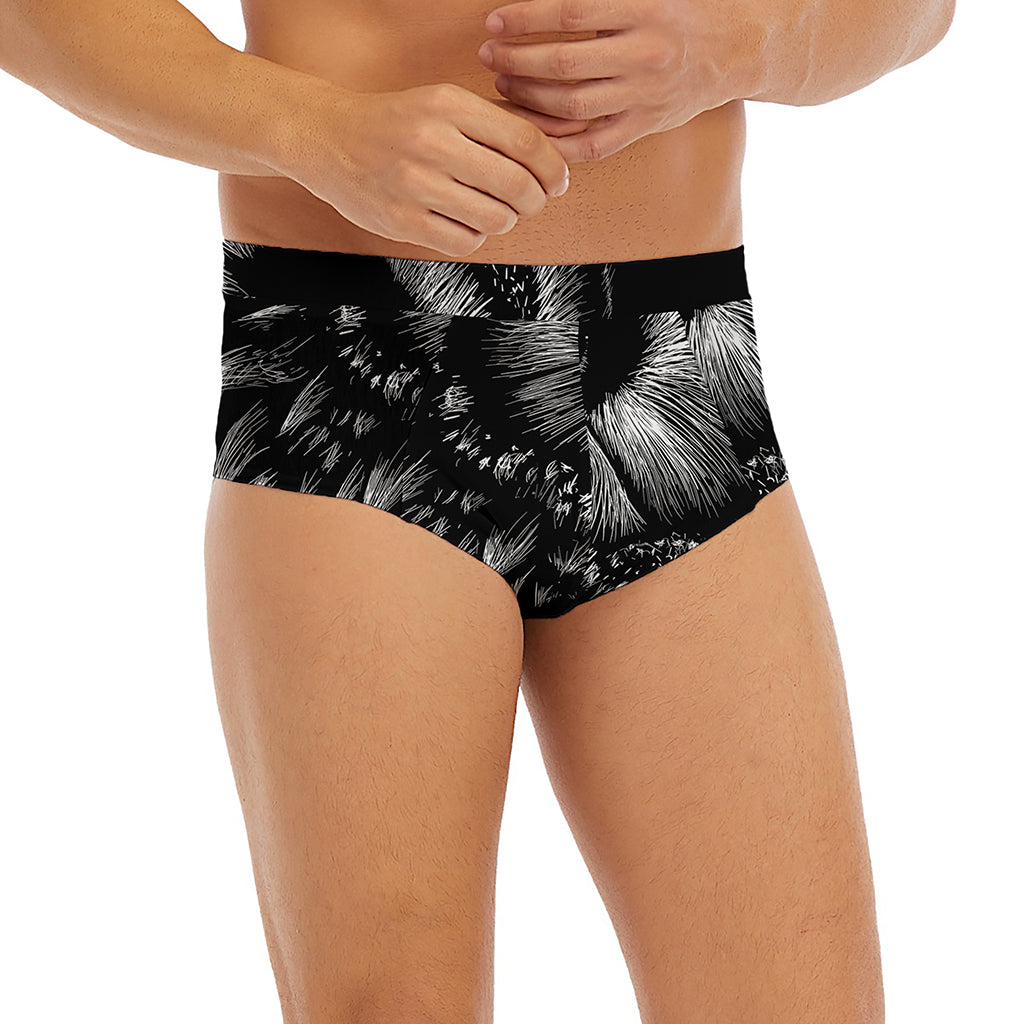 Black And White Owl Print Men's Briefs
