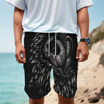 Black And White Owl Print Men's Cargo Shorts