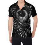 Black And White Owl Print Men's Shirt