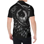 Black And White Owl Print Men's Shirt