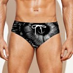 Black And White Owl Print Men's Swim Briefs