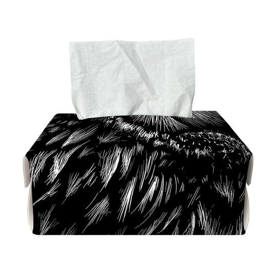 Black And White Owl Print Rectangle Tissue Box Cover