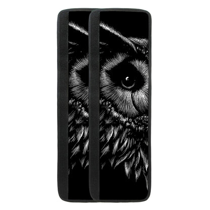 Black And White Owl Print Refrigerator Handle Covers