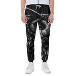 Black And White Owl Print Scuba Joggers