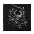 Black And White Owl Print Silk Bandana