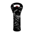 Black And White Owl Print Single Neoprene Wine Tote