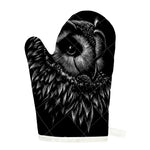 Black And White Owl Print Single Oven Mitt