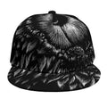 Black And White Owl Print Snapback Cap