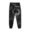 Black And White Owl Print Sweatpants