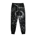 Black And White Owl Print Sweatpants