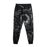 Black And White Owl Print Sweatpants