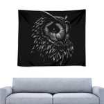 Black And White Owl Print Tapestry