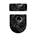 Black And White Owl Print Toilet Lid And Tank Cover Set