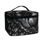 Black And White Owl Print Travel Makeup Bag