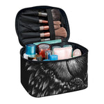 Black And White Owl Print Travel Makeup Bag