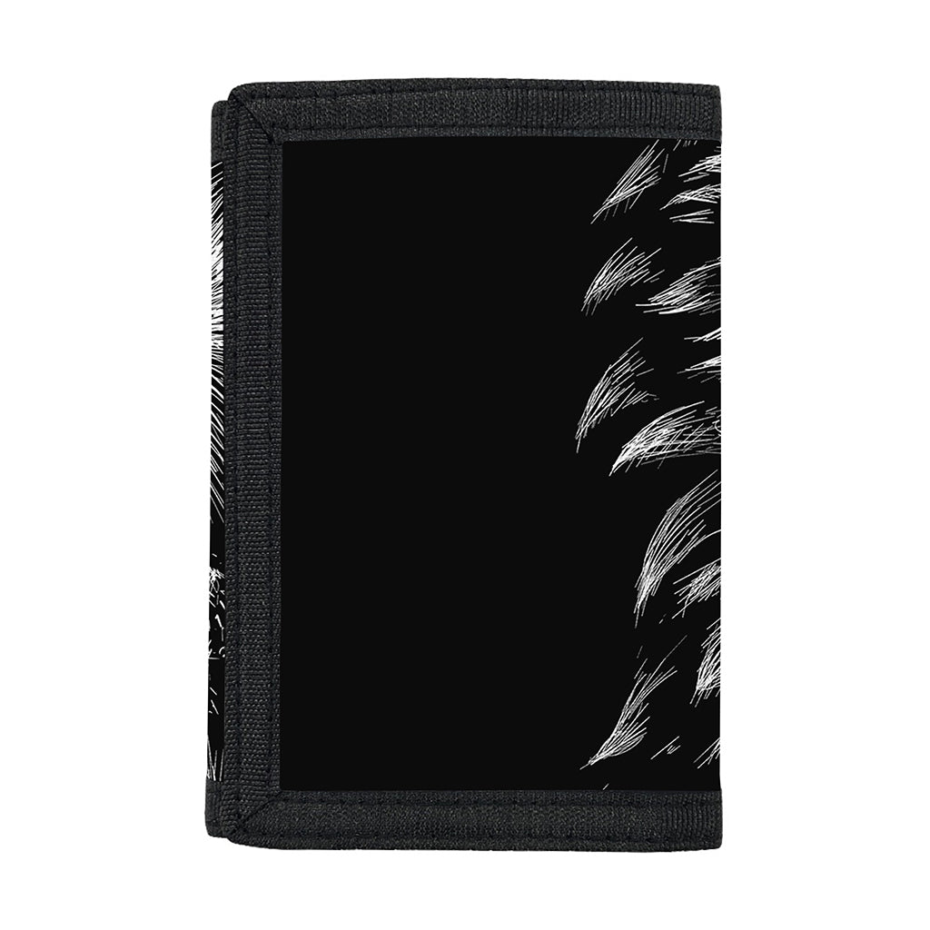 Black And White Owl Print Trifold Wallet