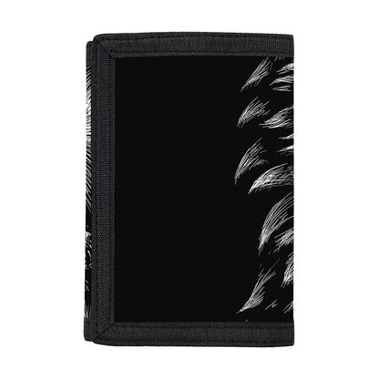 Black And White Owl Print Trifold Wallet