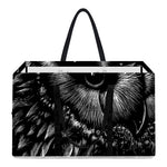 Black And White Owl Print Utility Tote Bag