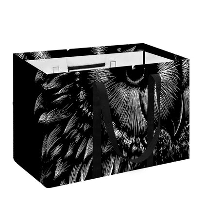 Black And White Owl Print Utility Tote Bag
