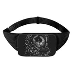 Black And White Owl Print Waist Bag