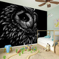 Black And White Owl Print Wall Sticker