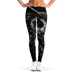Black And White Owl Print Women's Leggings
