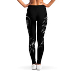 Black And White Owl Print Women's Leggings