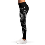 Black And White Owl Print Women's Leggings