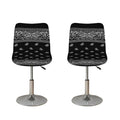 Black And White Paisley Bandana Print Bar Stool Covers