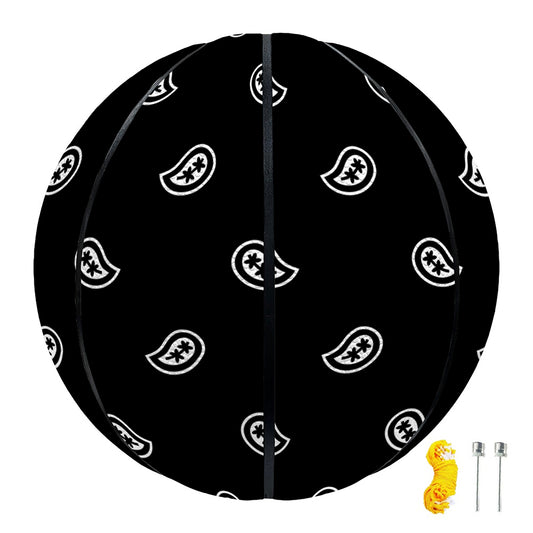 Black And White Paisley Bandana Print Basketball
