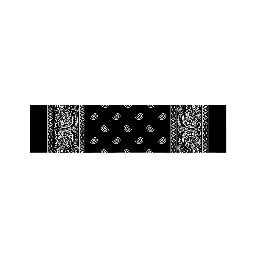 Black And White Paisley Bandana Print Bed Runner