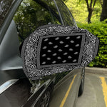 Black And White Paisley Bandana Print Car Side Mirror Covers