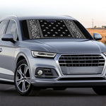 Black And White Paisley Bandana Print Car Windshield Sun Shade