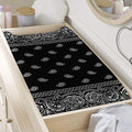 Black And White Paisley Bandana Print Changing Pad Cover