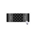 Black And White Paisley Bandana Print Extended Mouse Pad