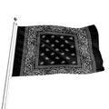 Black And White Paisley Bandana Print Flag