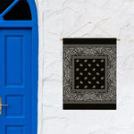 Black And White Paisley Bandana Print Garden Flag