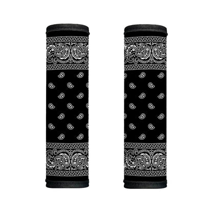 Black And White Paisley Bandana Print Handle Covers