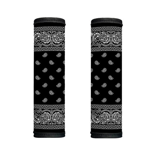 Black And White Paisley Bandana Print Handle Covers