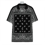 Black And White Paisley Bandana Print Hawaiian Shirt