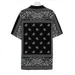 Black And White Paisley Bandana Print Hawaiian Shirt