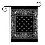 Black And White Paisley Bandana Print House Flag