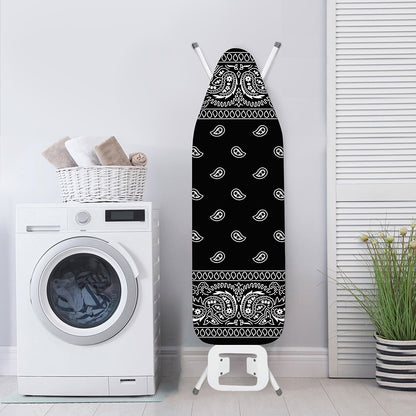 Black And White Paisley Bandana Print Ironing Board Cover