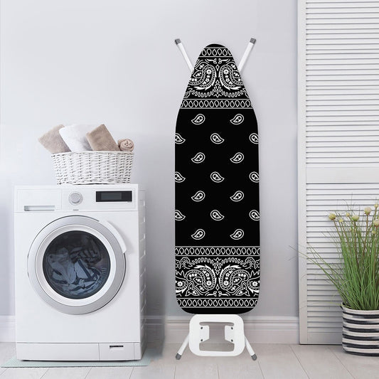 Black And White Paisley Bandana Print Ironing Board Cover