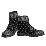 Black And White Paisley Bandana Print Backpack