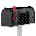 Black And White Paisley Bandana Print Mailbox Cover