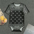 Black And White Paisley Bandana Print Men's Bodysuit
