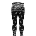 Black And White Paisley Bandana Print Men's Leggings